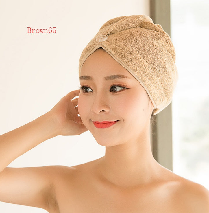 Bonnet de sèche-cheveux pour femme, serviette absorbante pour cheveux secs