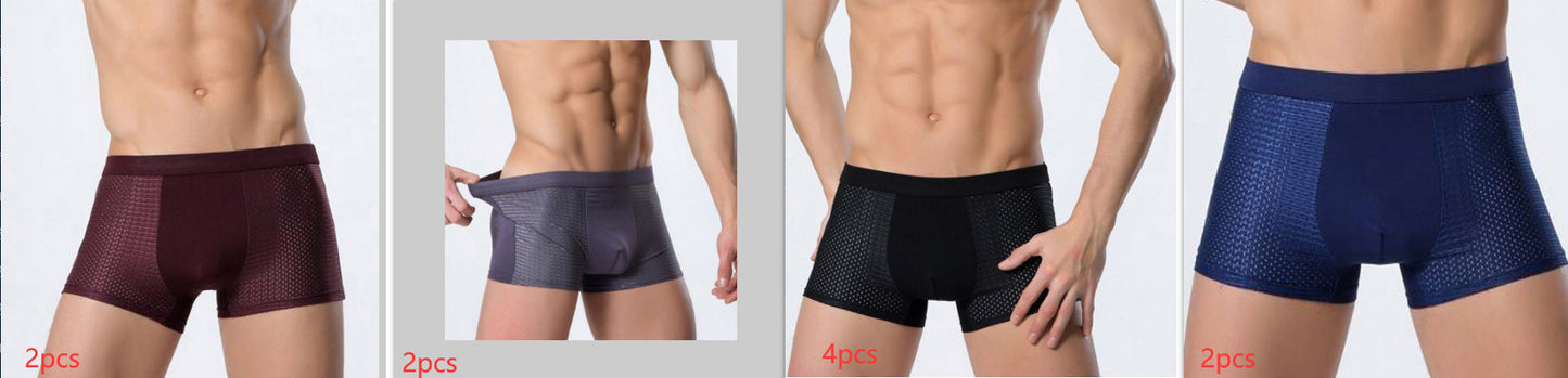 Boxer en maille de sous-vêtements pour hommes en soie glacée