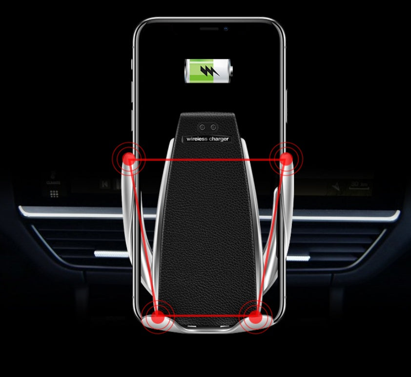 Chargeur sans fil de voiture 10W, induction, charge rapide sans fil avec support de téléphone pour voiture S5.