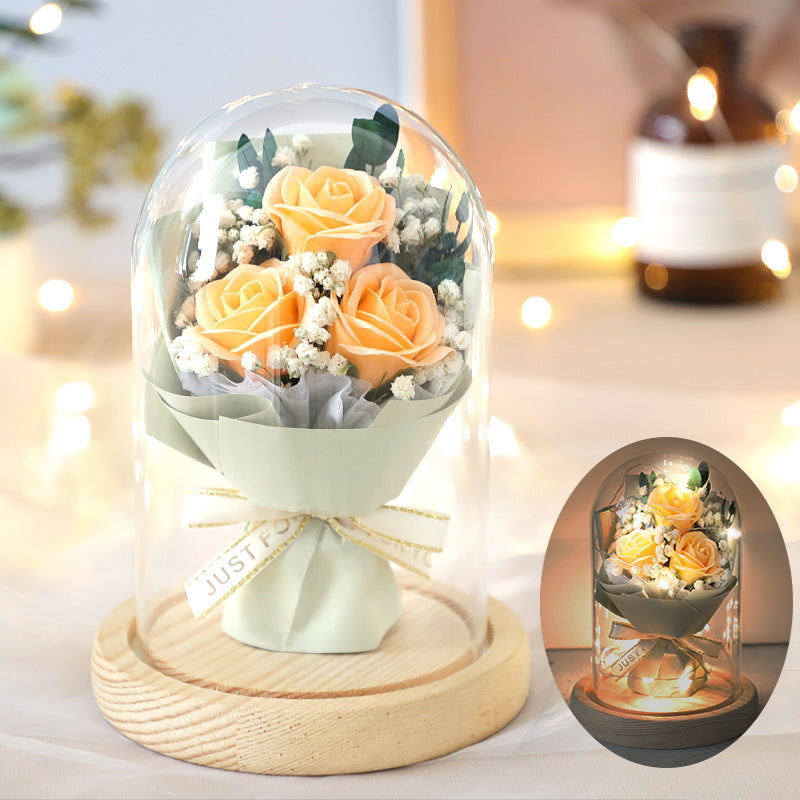 Bouquet de verre avec couvercle Cadeau de Noël