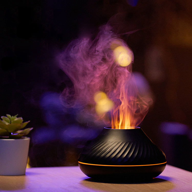 Diffuseur d'arôme à flamme RGB le plus récent 130Ml humidificateur à flamme colorée 3D diffuseur de feu volcanique