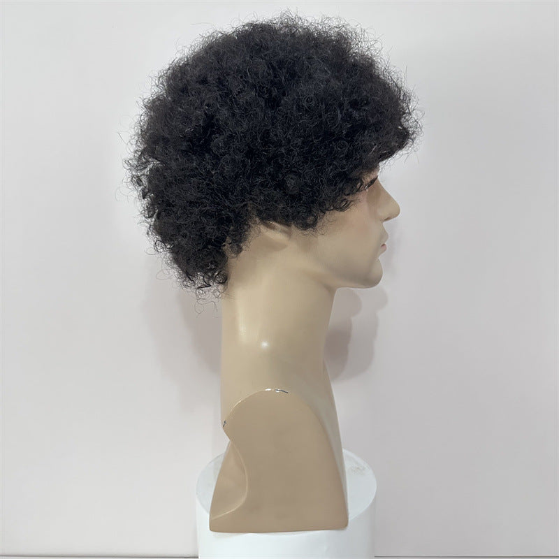 Perruques Humaines Cheveux Courts Bouclés Afro Hommes Et Femmes