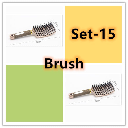 Brosse à cheveux Anti Klit Brushy Haarborstel pour femmes, brosse démêlante, poils en nylon, massage du cuir chevelu, brosse à teaser.