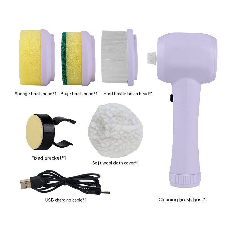 Brosse de nettoyage électrique 4 en 1, nettoyeur rotatif, brosse de nettoyage électrique sans fil, portable