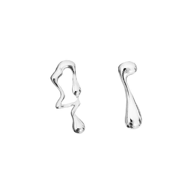 Boucles d'oreilles personnalisées de luxe légères à intérêt spécial en lave asymétrique