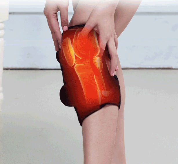 Enveloppe de massageur de genou à chauffage infrarouge électrique avec support pour articulation du coude, thérapie par vibration, appareil de physiothérapie pour soulagement de la douleur.