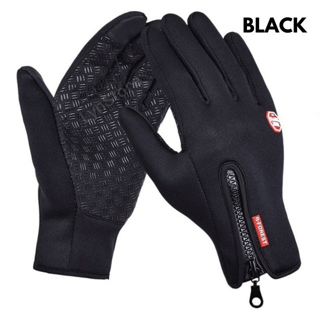 Gants d'hiver pour écran tactile, gants de sport imperméables pour moto et glisse avec polaire