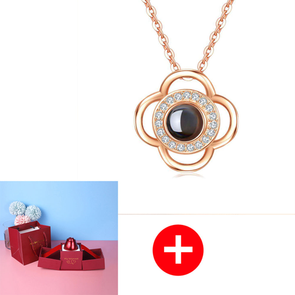 Cadeaux de Saint-Valentin en métal, boîte à bijoux, collier pour mariage, cadeaux de collier pour petite amie.