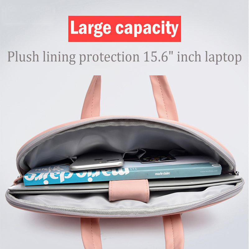 Sac en cuir PU pour femmes, étui de transport pour ordinateur portable, mallette pour Macbook Air 13,3 14 15,6 pouces, sacs à main pour hommes, sac à épaule pour souris.