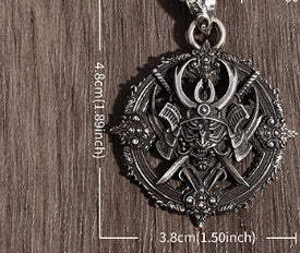 Collier pendentif diable samouraï pour homme, bijoux tendance, cadeau