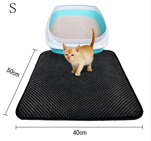 Tapis de lit pour chats à double couche, tapis de litière pour animaux de compagnie, tapis de piégeage pour litière, produit pour animaux de compagnie, matelas pour chats, tapis de nettoyage pour la maison.