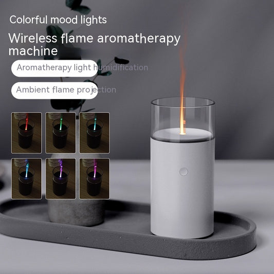 Diffuseur d'arôme humidificateur à flamme colorée à la lumière des bougies