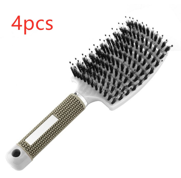 Brosse à cheveux Anti Klit Brushy Haarborstel pour femmes, brosse démêlante, poils en nylon, massage du cuir chevelu, brosse à teaser.