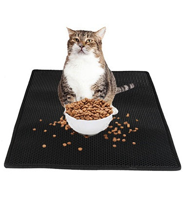 Tapis à litière pour chat en nid d'abeille, tapis imperméable et résistant à l'urine, fournitures pour animaux de compagnie.