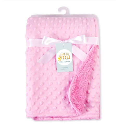 Couverture en polaire à pois pour bébé, enveloppe de nouveau-né, couverture de lit pour bébé.