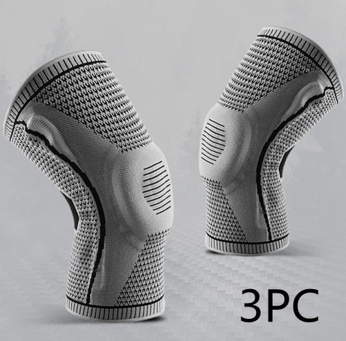 Genouillères pour le sport, protection de la patella en silicone à ressort.