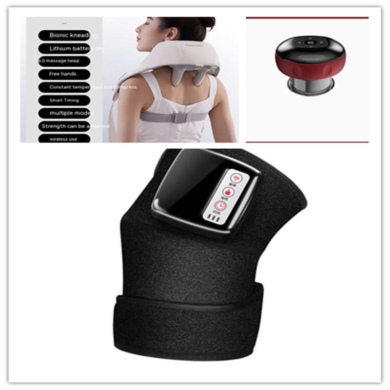 Electric Infrared Heating Knee Massager Wrap with Elbow Joint Support Vibration Therapy Physiotherapy Device for Pain Relief.