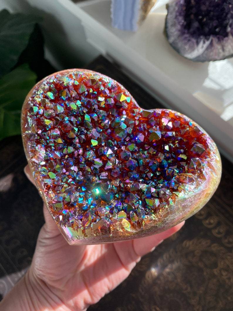 Ornements artisanaux en résine pour cadeau de Saint-Valentin en cristal imitation