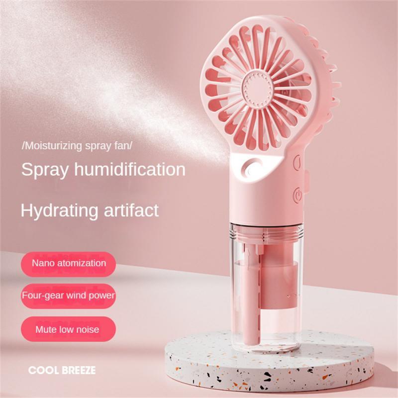 Spray puissant d'humidification, petit ventilateur à brume, humidification, ventilateur portable à chargement USB, ventilateur glacé et rafraîchissant, supplément d'eau.