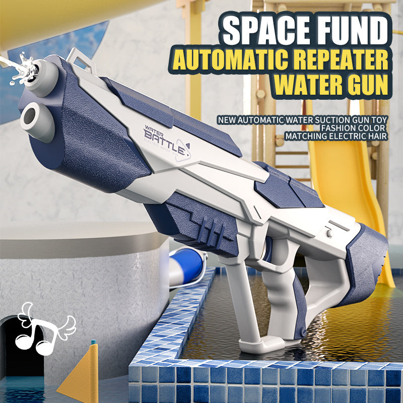 Pistolet à eau électrique automatique avec absorption d'eau, jouet de combat aquatique pour enfants, idéal pour la plage, la piscine et le bain.