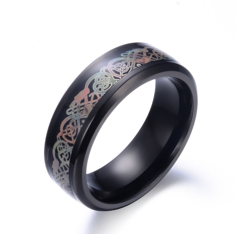 Bague Dragon en Acier Titane