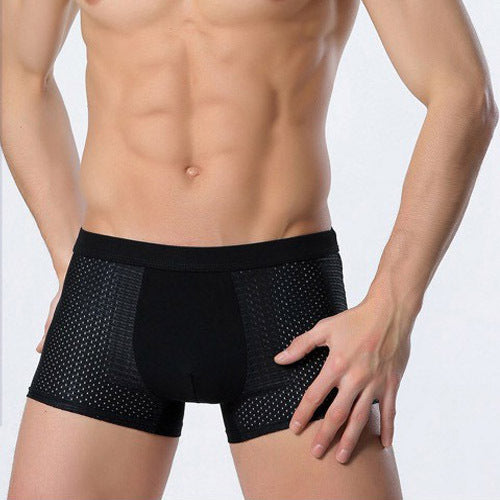 Boxer en maille de sous-vêtements pour hommes en soie glacée