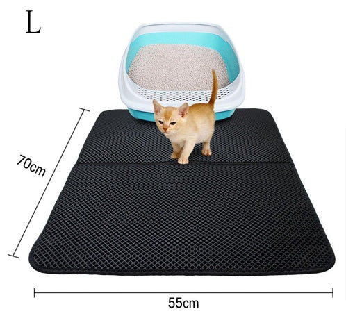 Tapis de lit pour chats à double couche, tapis de litière pour animaux de compagnie, tapis de piégeage pour litière, produit pour animaux de compagnie, matelas pour chats, tapis de nettoyage pour la maison.