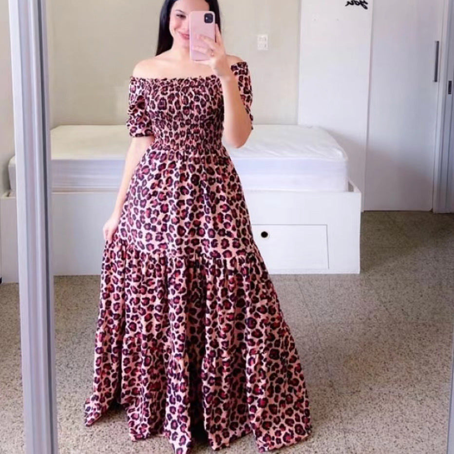 Robe longue à fleurs décolletée pour femmes