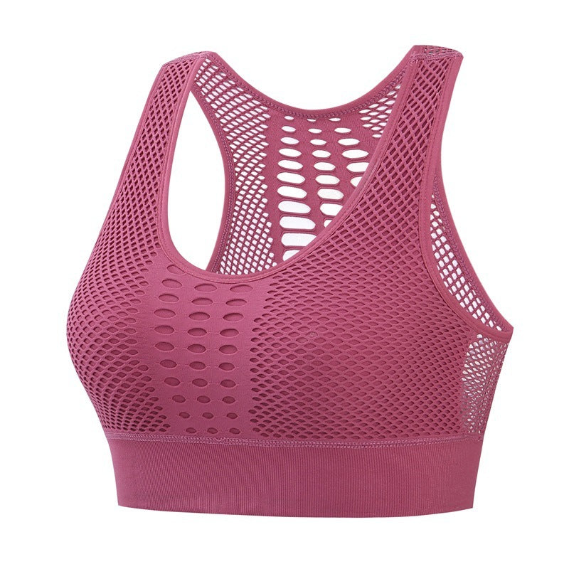 Soutien-gorge de sport sexy en maille respirante pour femme