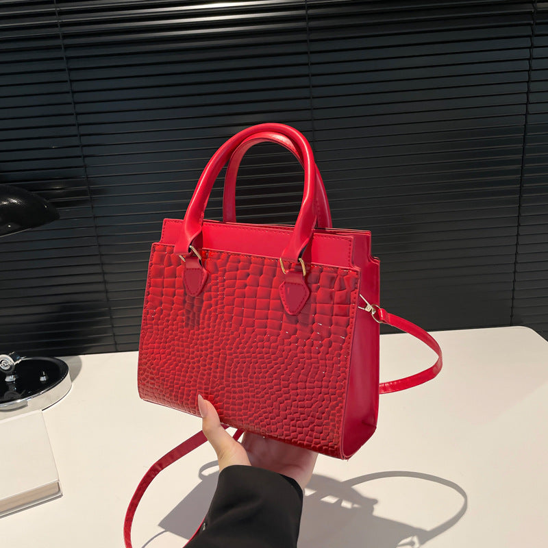 Sac messager à épaule en toile texturée de grande capacité pour navette