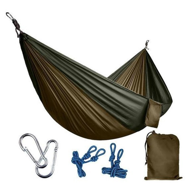 Hamac de randonnée - Hamac double en nylon parachute portable pour extérieur