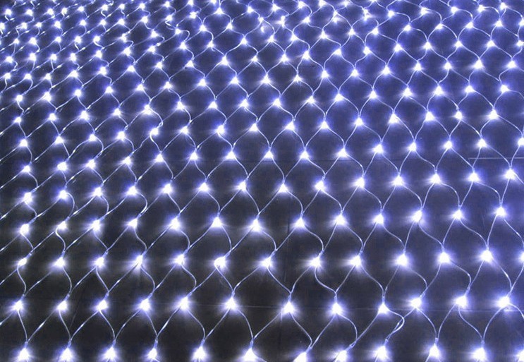 Guirlandes lumineuses de Noël, éclairage extérieur étanche en filet de poisson, pleines d'étoiles, éclairage de vacances, éclairage de mariage, lumières décoratives.