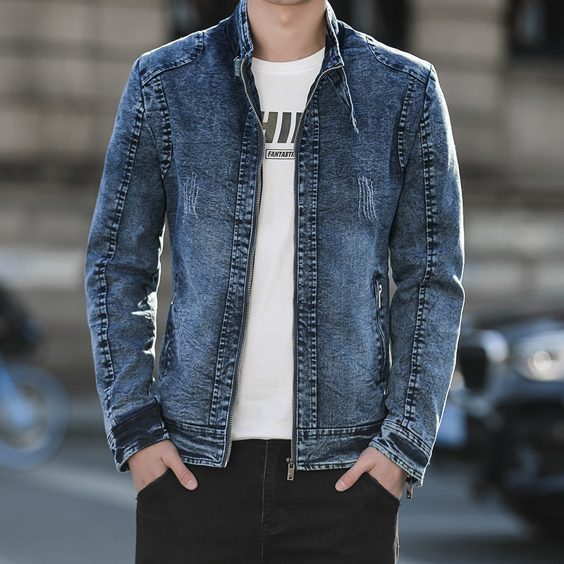 Nouvelle veste en jean décontractée pour hommes de mode coréenne pour le printemps et l'automne