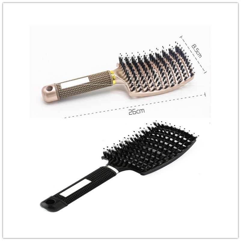 Brosse à cheveux Anti Klit Brushy Haarborstel pour femmes, brosse démêlante, poils en nylon, massage du cuir chevelu, brosse à teaser.