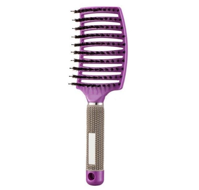 Brosse à cheveux Anti Klit Brushy Haarborstel pour femmes, brosse démêlante, poils en nylon, massage du cuir chevelu, brosse à teaser.