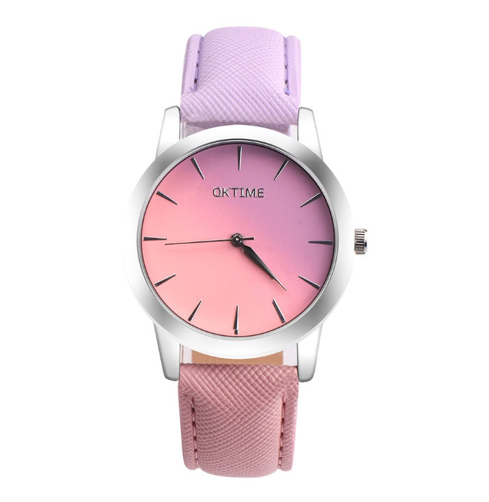 Montre analogique à quartz pour femmes au design rétro arc-en-ciel, élégante montre-bracelet pour femme.