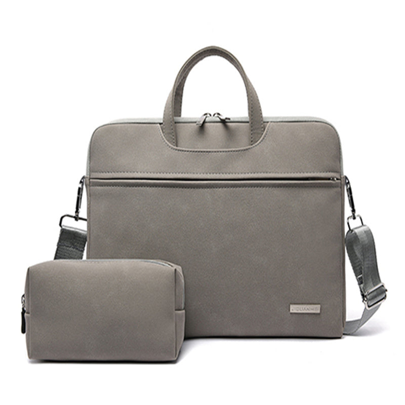 Sac en cuir PU pour femmes, étui de transport pour ordinateur portable, mallette pour Macbook Air 13,3 14 15,6 pouces, sacs à main pour hommes, sac à épaule pour souris.