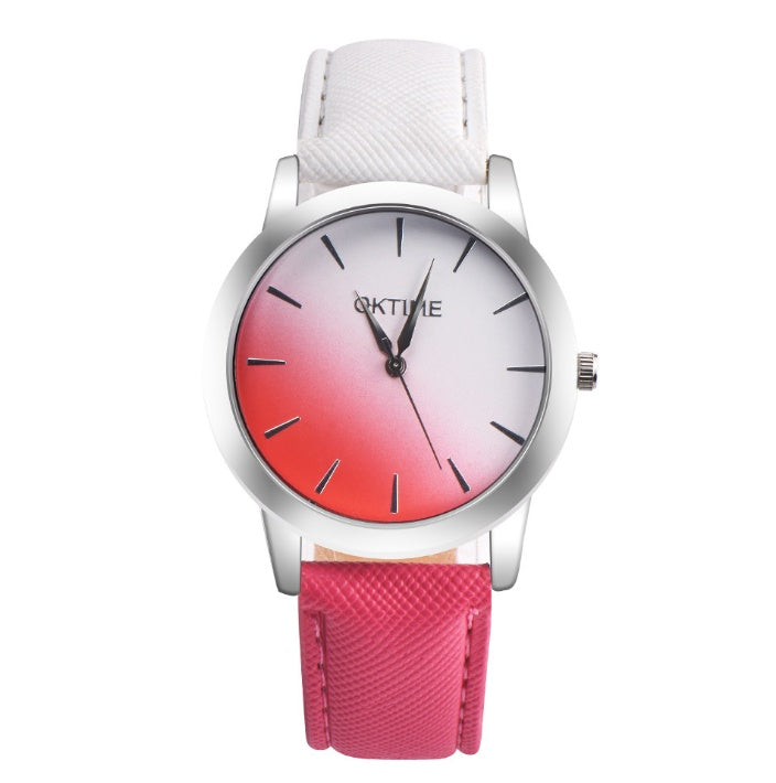 Montre analogique à quartz pour femmes au design rétro arc-en-ciel, élégante montre-bracelet pour femme.