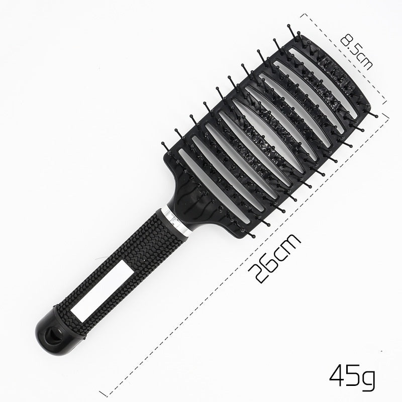 Brosse à cheveux Anti Klit Brushy Haarborstel pour femmes, brosse démêlante, poils en nylon, massage du cuir chevelu, brosse à teaser.