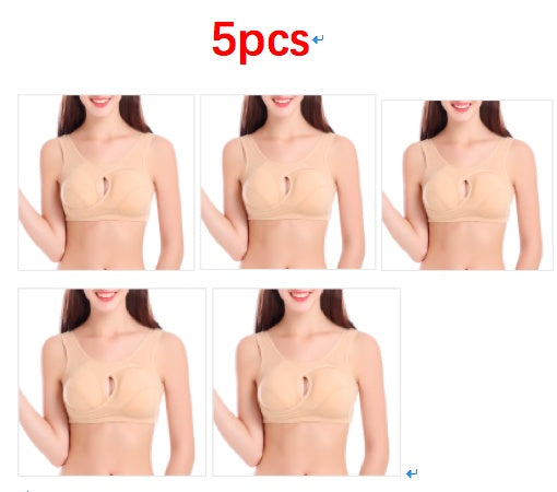 Soutien-gorge grande taille pour femme, sous-vêtements en coton résistant aux tremblements de terre, hauts de nuit sans boucles, lingerie sans armature avec rembourrage amovible