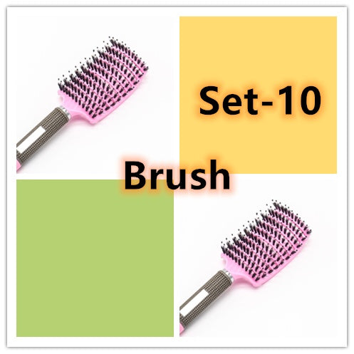 Brosse à cheveux Anti Klit Brushy Haarborstel pour femmes, brosse démêlante, poils en nylon, massage du cuir chevelu, brosse à teaser.