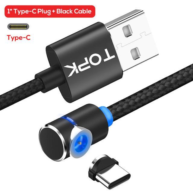 Câble magnétique Micro USB rotatif à 360 degrés pour charge magnétique de téléphone