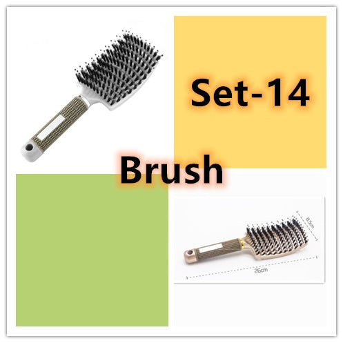 Brosse à cheveux Anti Klit Brushy Haarborstel pour femmes, brosse démêlante, poils en nylon, massage du cuir chevelu, brosse à teaser.