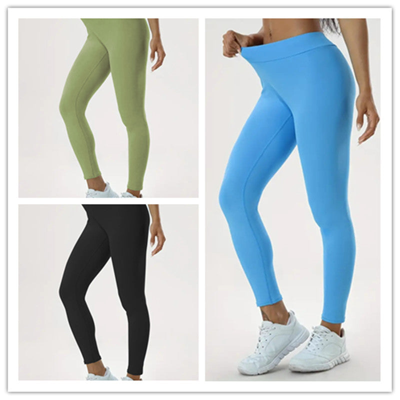 Pantalons de yoga pour femmes taille haute, élévation, haute élasticité, pantalons de fitness ajustés.