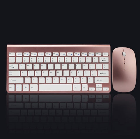 Clavier et souris sans fil 2.4G, ensemble de clavier et souris mini portable pour ordinateur portable, Mac, PC de bureau, télévision intelligente, PS4.