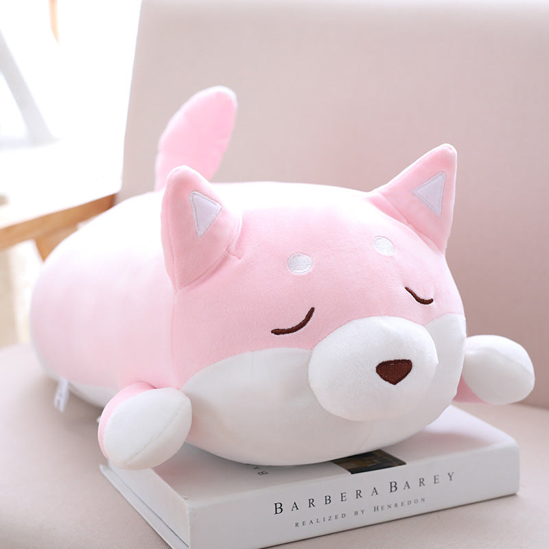 Jouet en peluche de chien Shiba Inu mignon et gros de 36 cm et 55 cm, coussin en cartoon doux et kawaii, joli cadeau pour les enfants et les bébés.