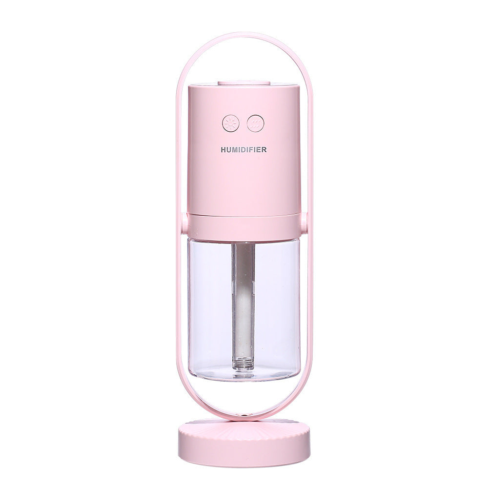 Humidificateur d'air USB Magic Shadow pour la maison avec projection de lumières nocturnes, créateur de brume ultrasonique, mini purificateur d'air de bureau.