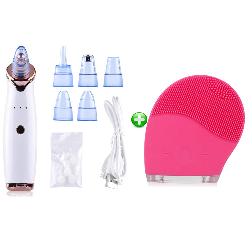 Instrument de nettoyage des points noirs par aspiration électrique pour le visage, instrument de beauté pour l'acné.