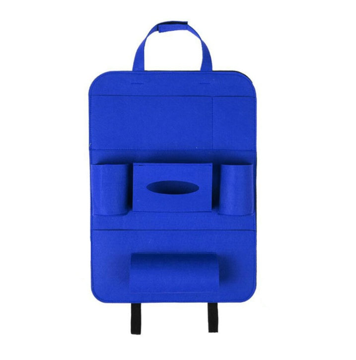 Organisateur de siège arrière de voiture Auto Car, support de style automobile, sac de rangement multifonction en feutre de laine avec plusieurs poches pour accessoires de véhicule.