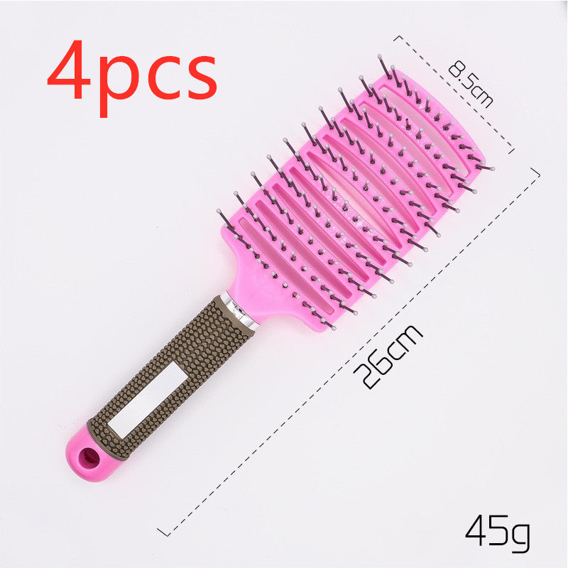 Brosse à cheveux Anti Klit Brushy Haarborstel pour femmes, brosse démêlante, poils en nylon, massage du cuir chevelu, brosse à teaser.